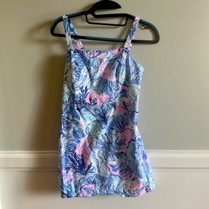 Lilly Pulitzer kids 14 dress coral pattern